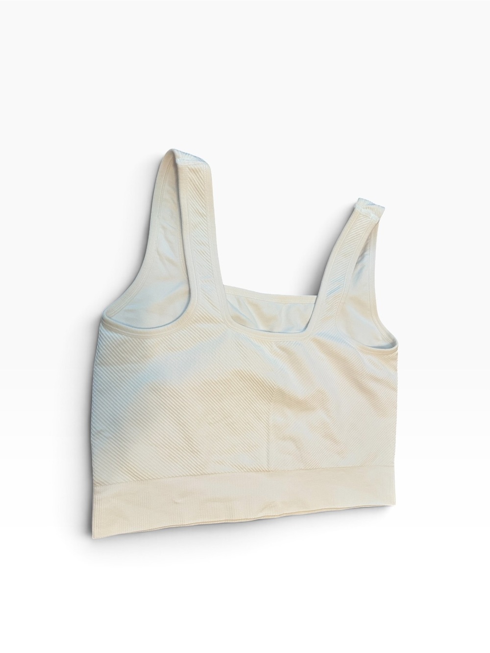 all in motion Ribbed Seamless Crop Bralette - Cream